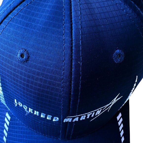 NWOT Lockheed Martin Cap America Navy White Military Aircraft Hat Aerospace Jet - Picture 4 of 12
